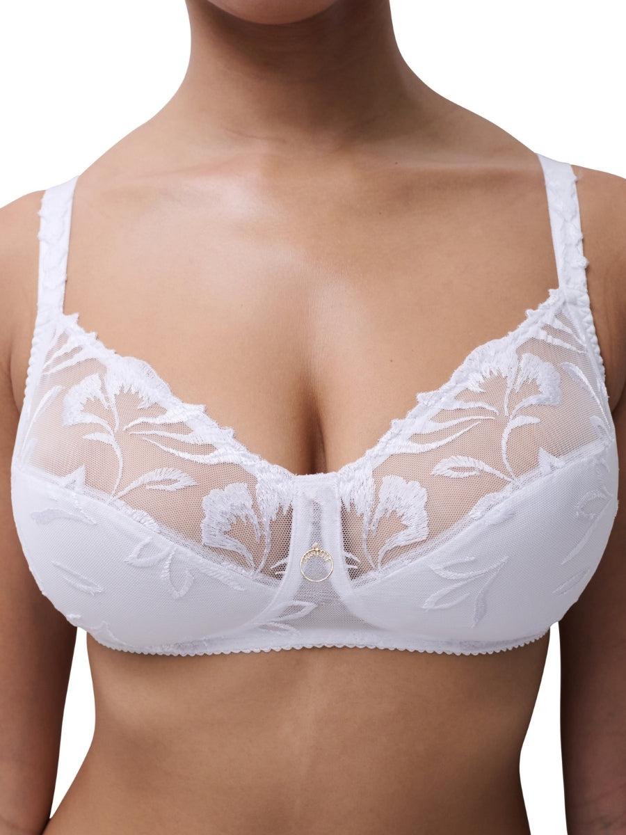 Majestic Wirefree Support Bra - White