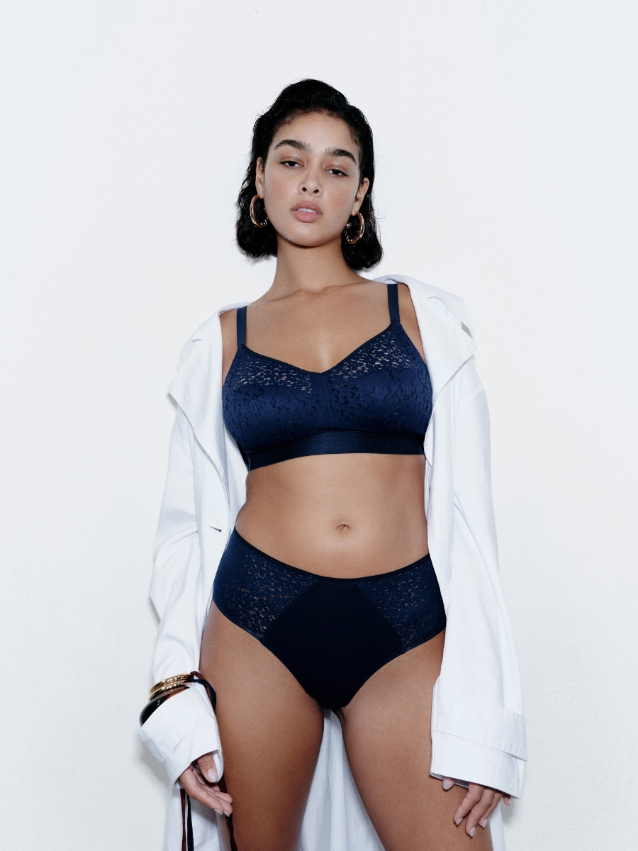 Easy Feel Norah Wirefree Support Bra - Ultramarine Blue