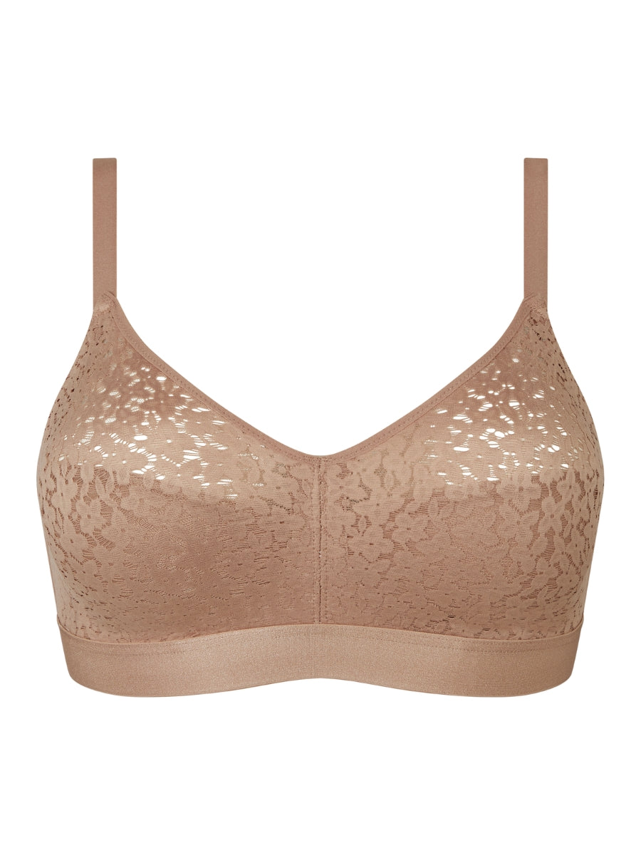 Easy Feel Norah Wirefree Support Bra - Coffee Latte
