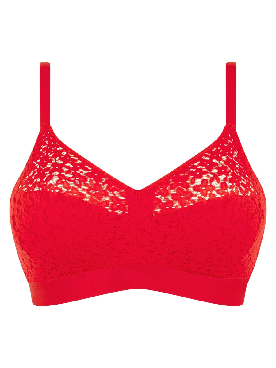 Easy Feel Norah Wirefree Support Bra - Poppy Red