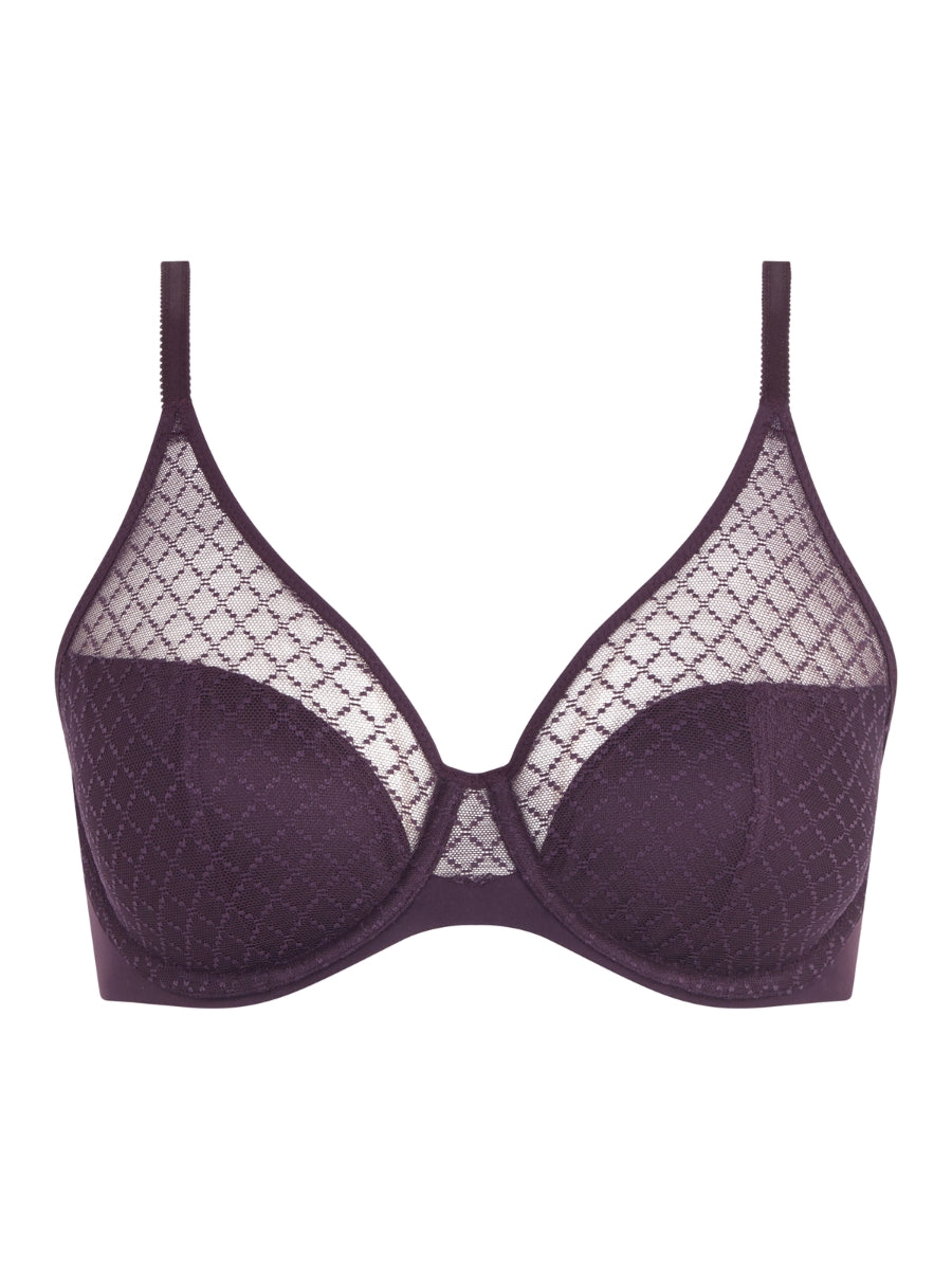 Norah Chic Covering Moulded Bra - Aubergine