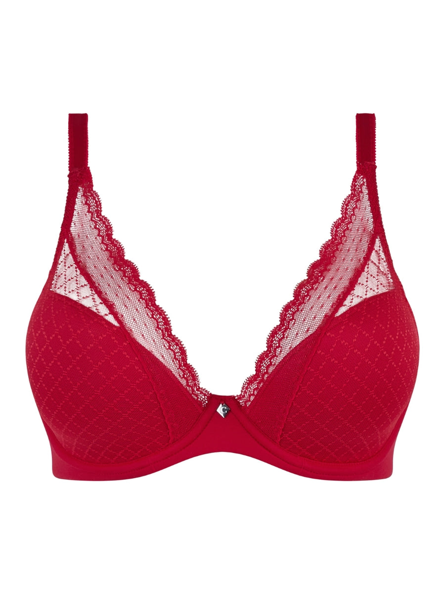 Norah Chic Plunge T-Shirt Bra - Poppy Red