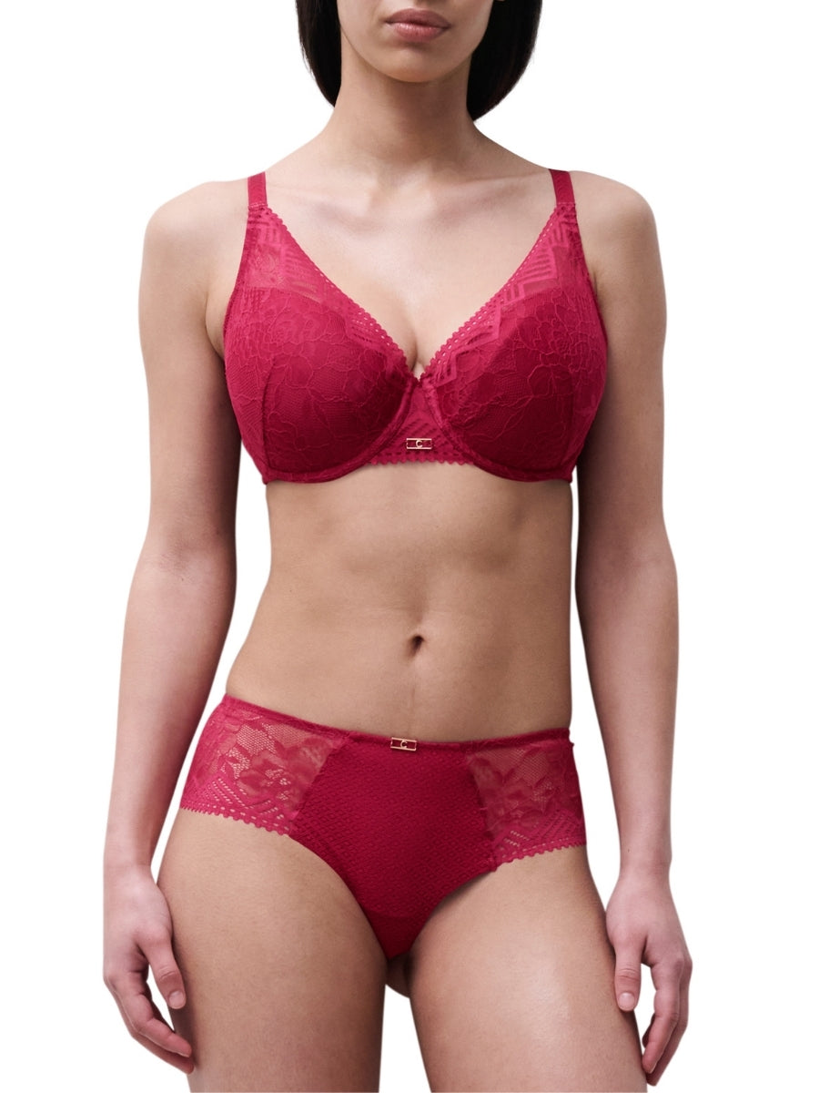 Origins Plunge Spacer Bra - Cranberry