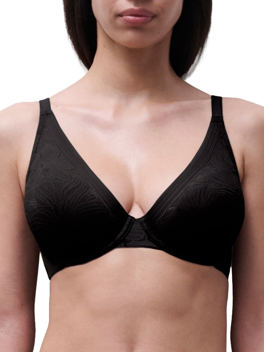 Osmose Plunge Spacer Bra - Black