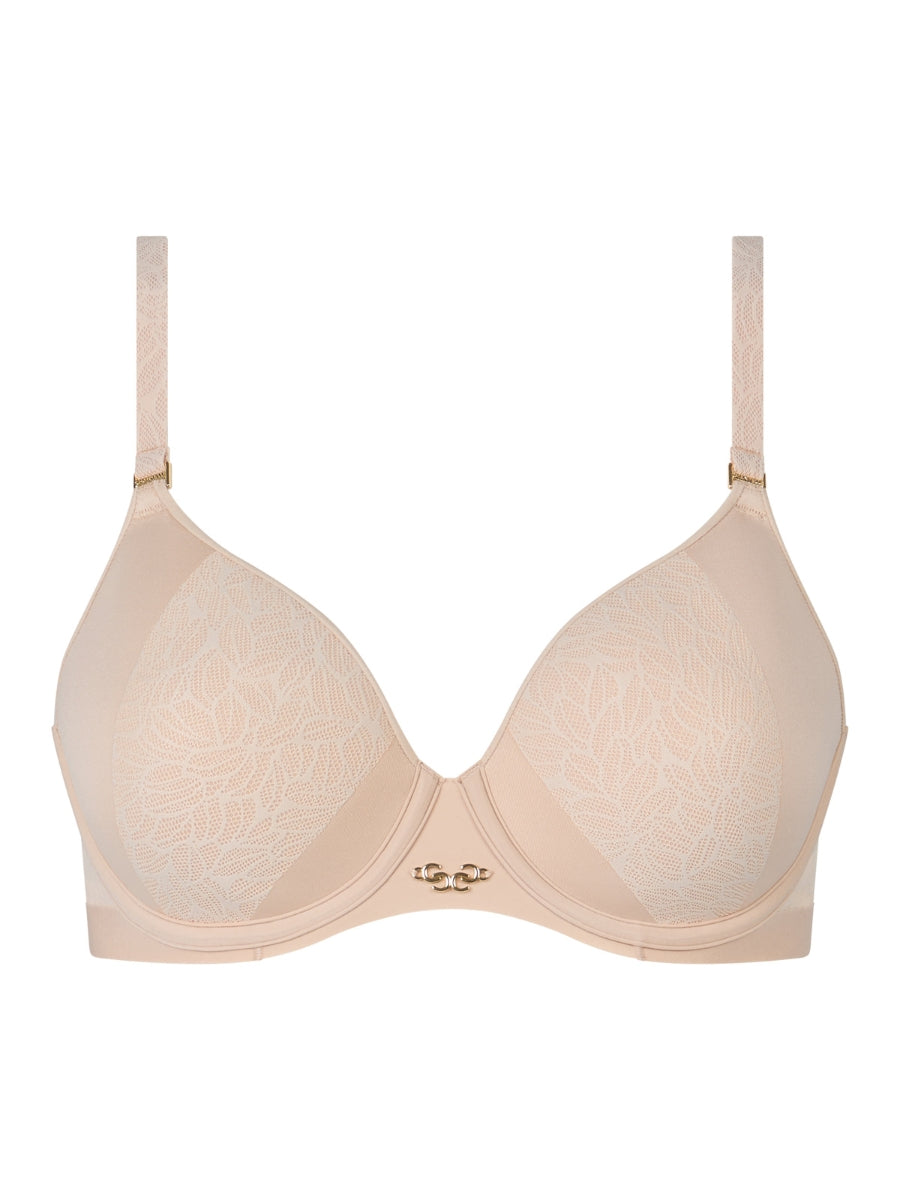 Pure Lace Covering Spacer Bra - Golden Beige