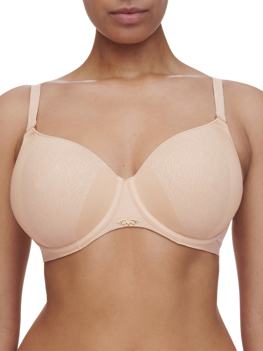 Pure Lace Covering Spacer Bra - Golden Beige