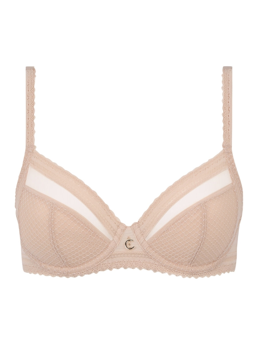Romance Covering Full Cup Bra - Golden Beige