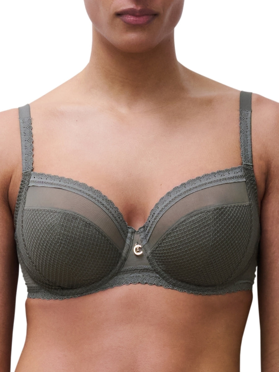 Romance Covering Full Cup Bra - Clay Green