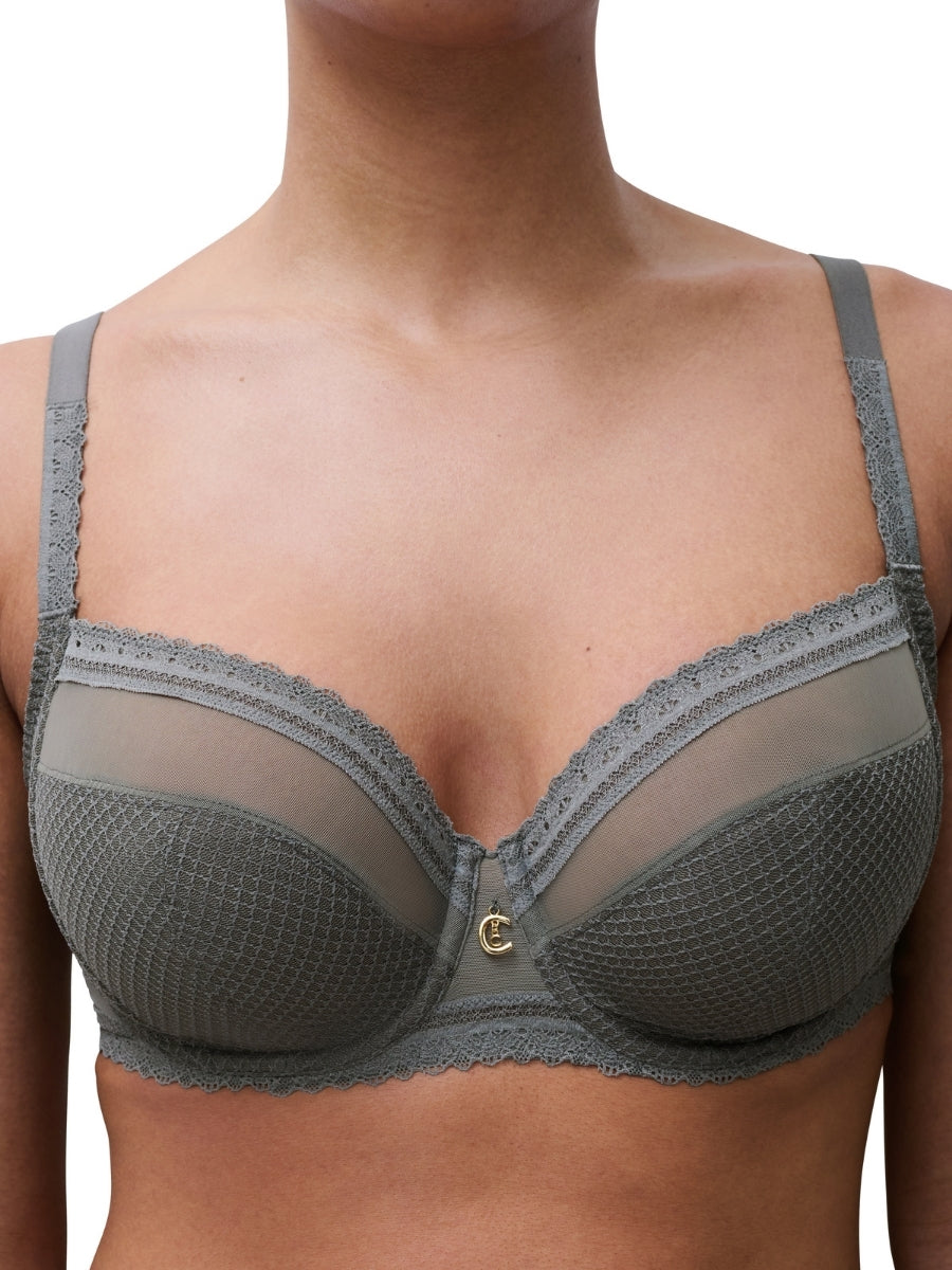 Romance Covering Full Cup Bra - Clay Green