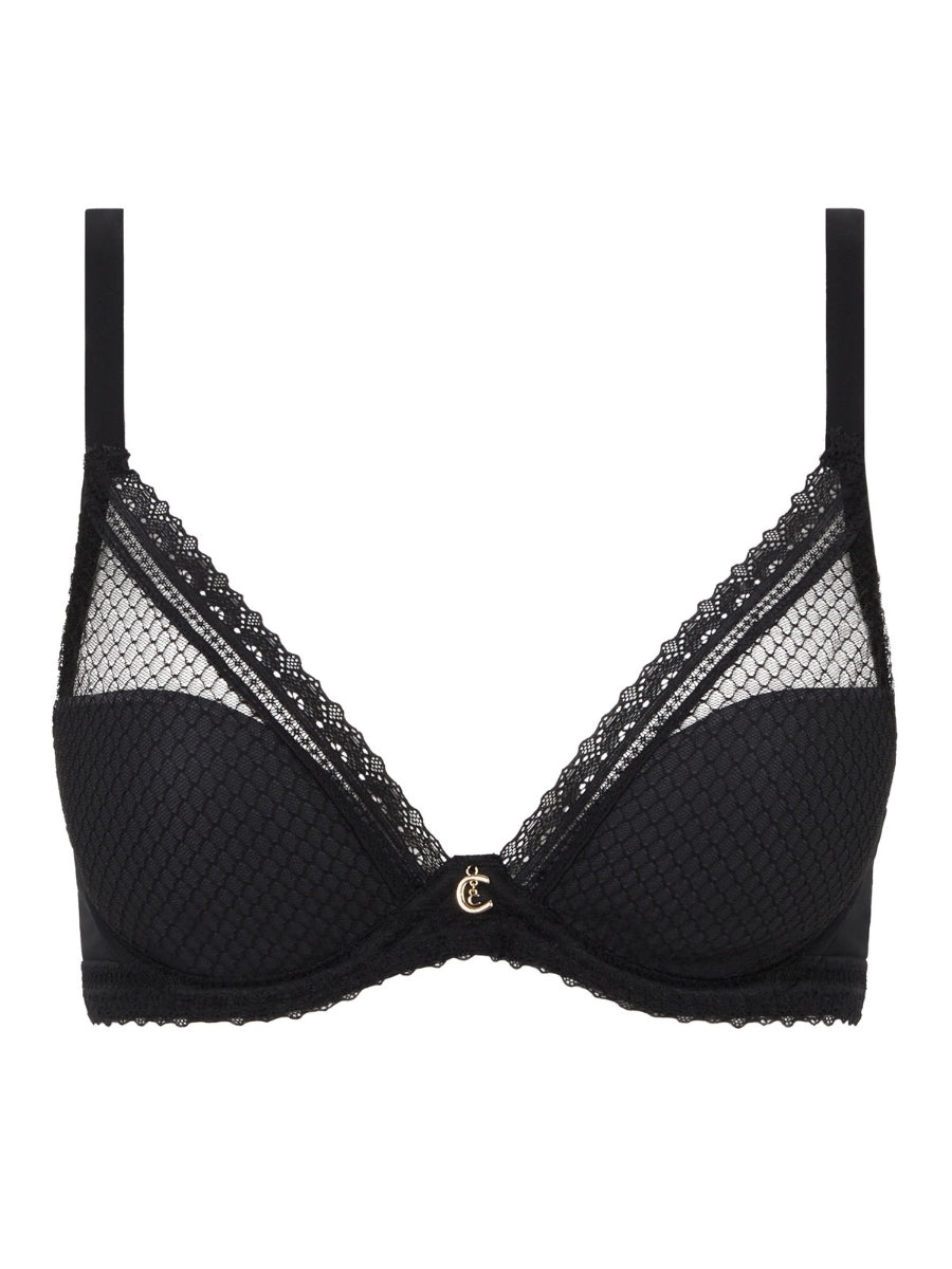 Romance Plunge T-Shirt Bra - Black