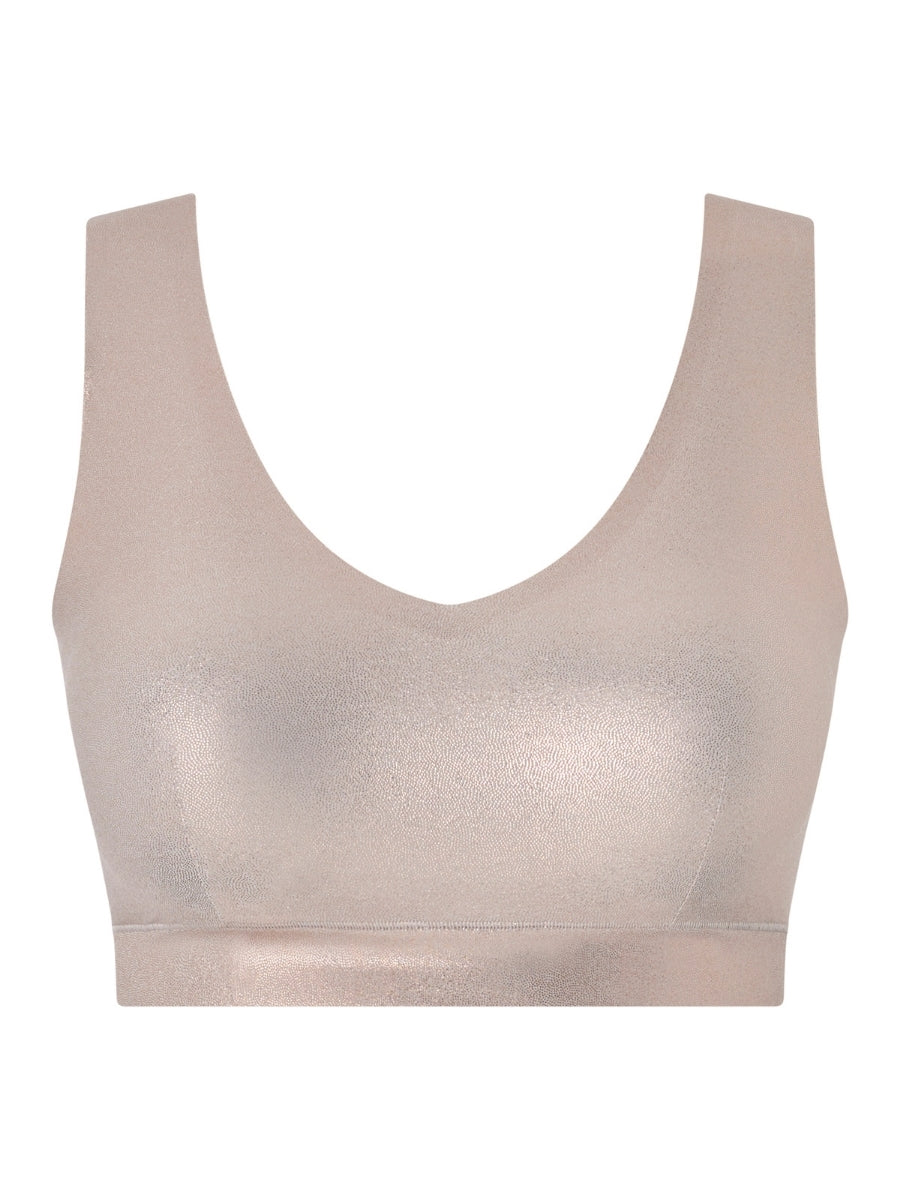 SoftStretch V-Neck Jersey Crop Top