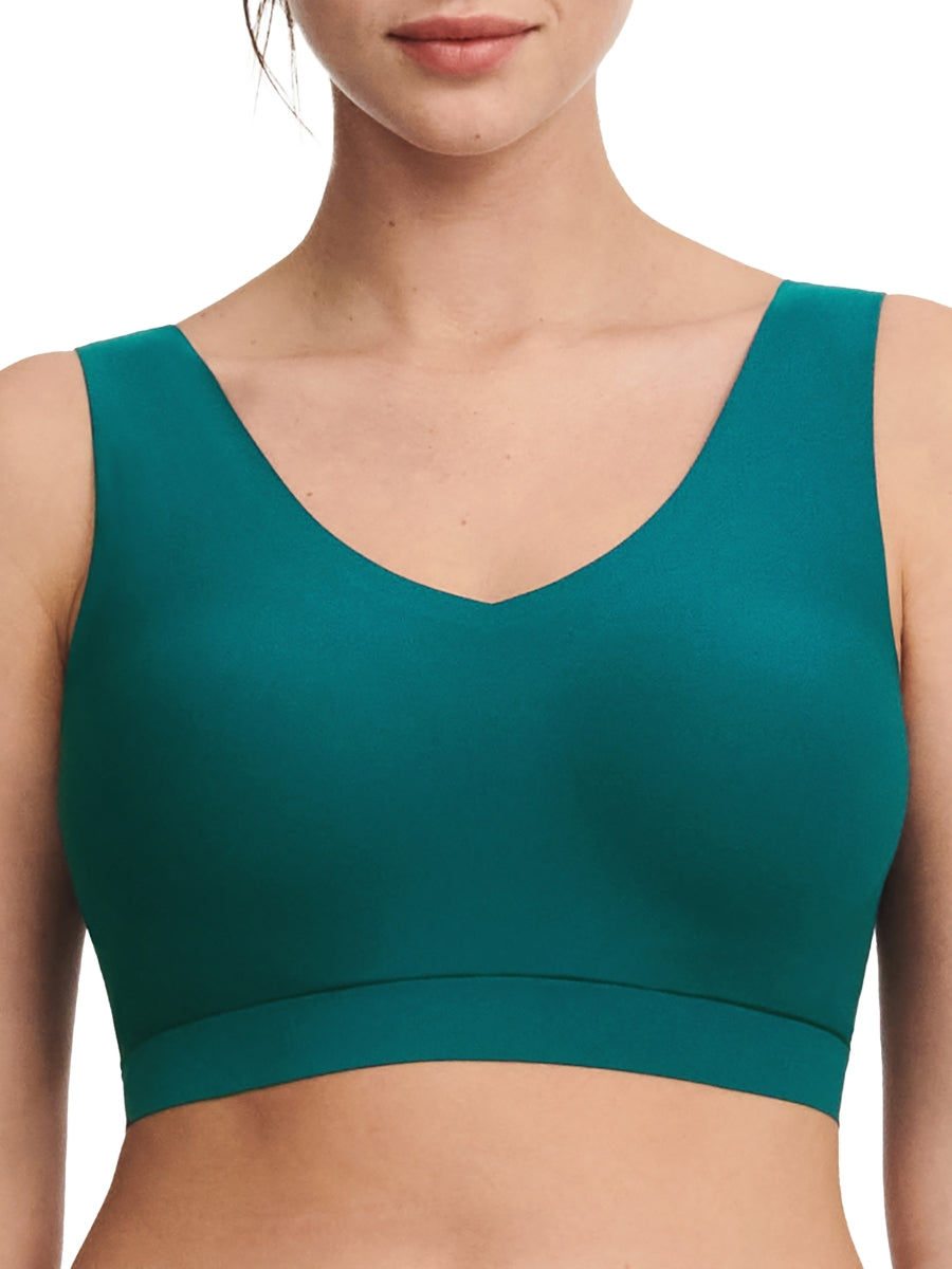 SoftStretch V-Neck Jersey Crop Top