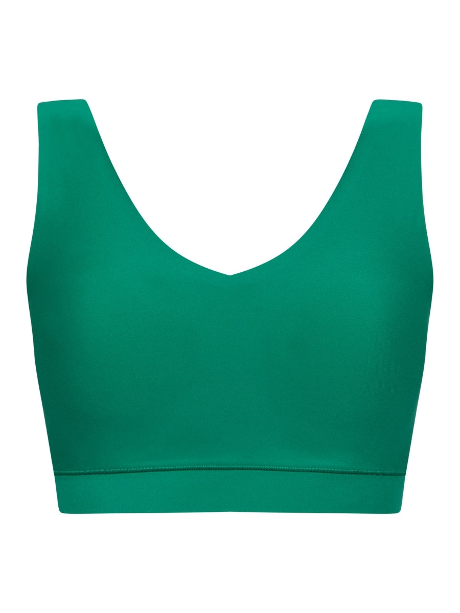SoftStretch V-Neck Jersey Crop Top