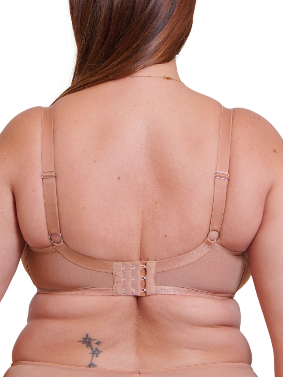 Daze Padded T-Shirt Balcony Bra - Latte