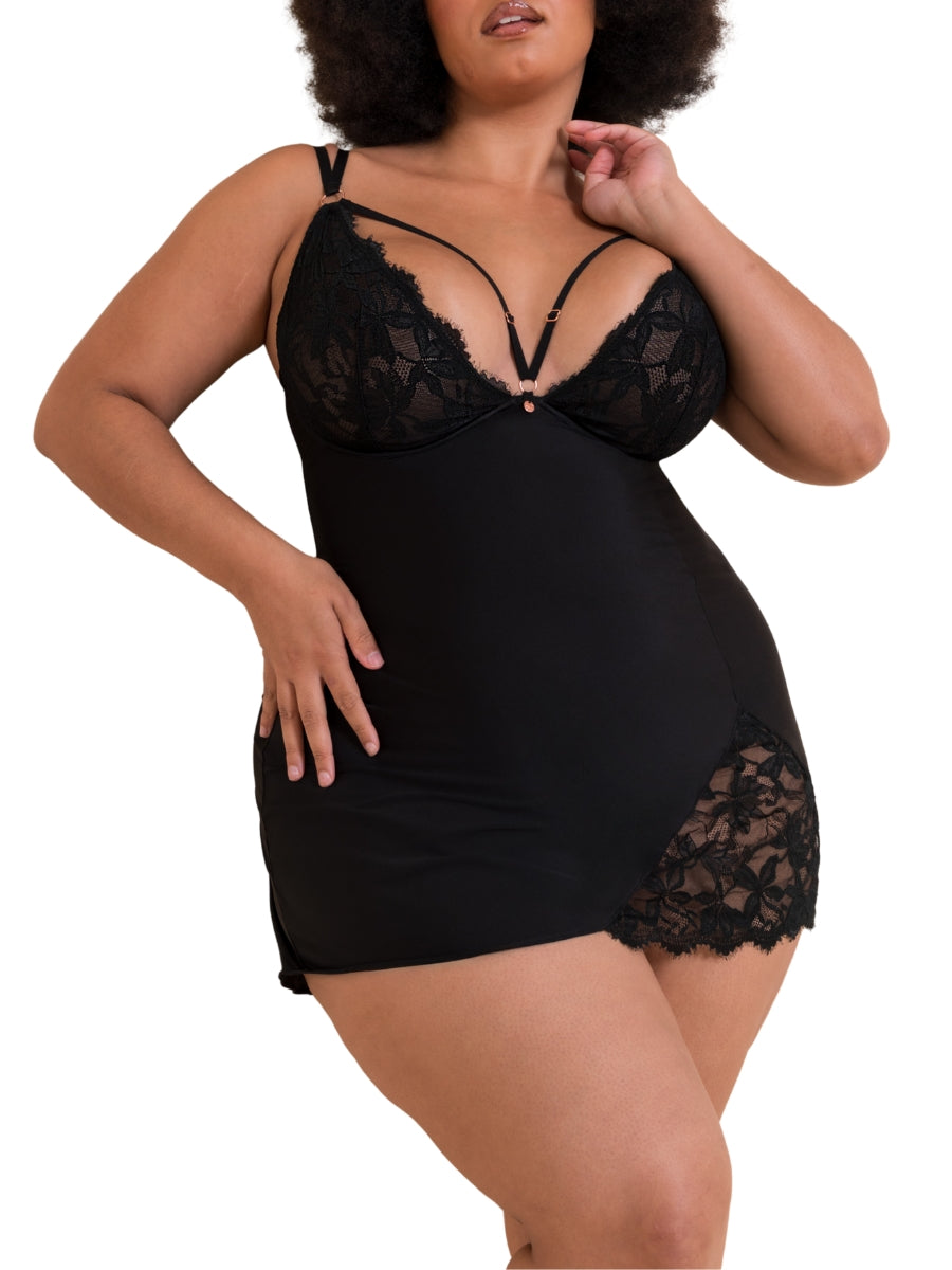 Embrace Underwired Chemise - Black