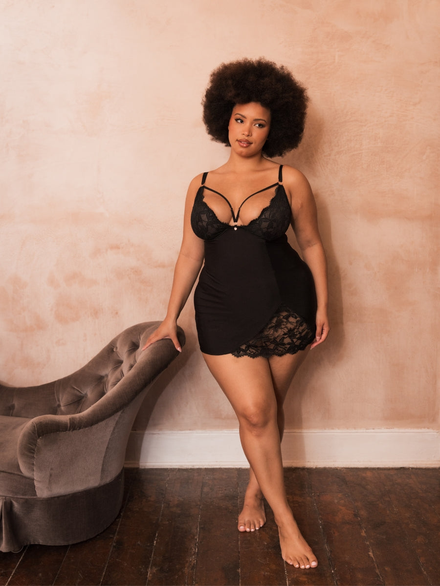 Embrace Underwired Chemise - Black