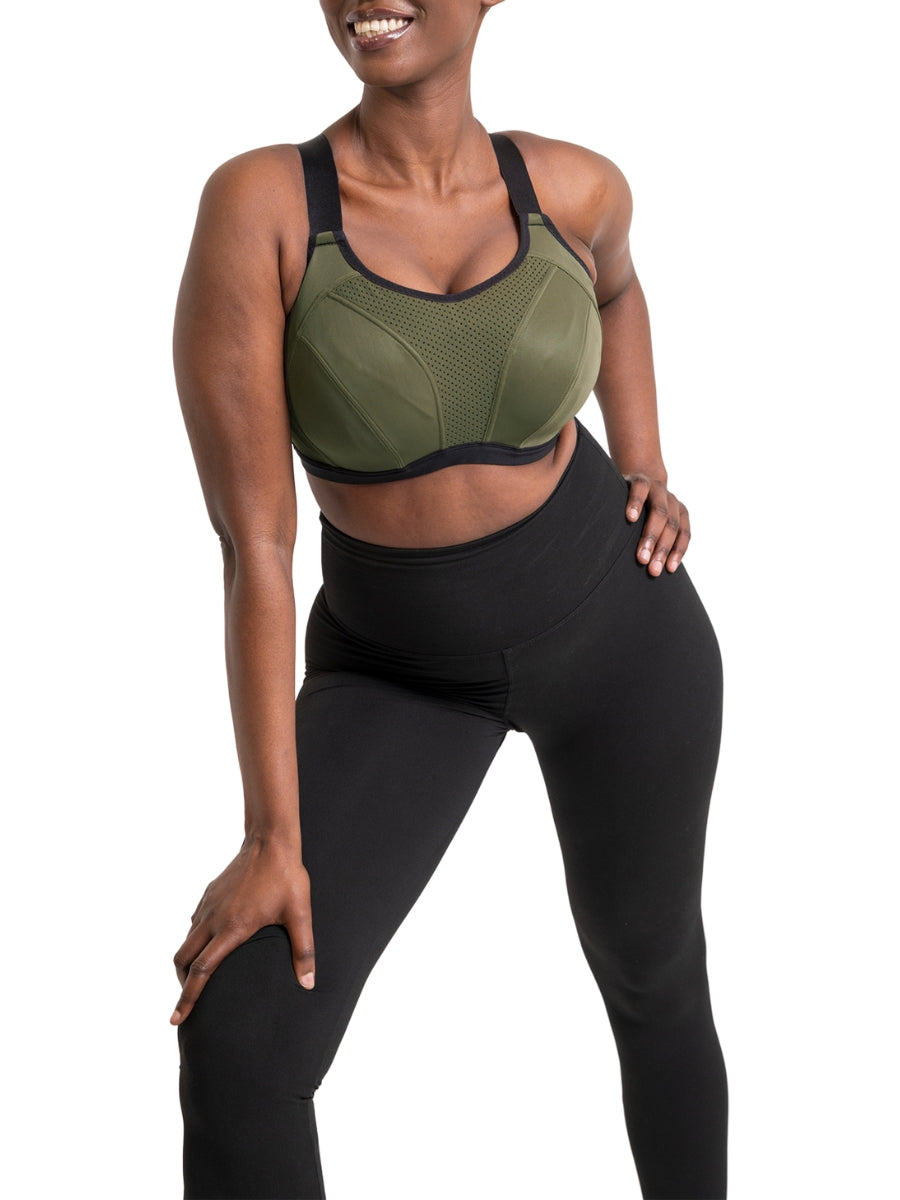Everymove Wired Multiway Sports Bra - Jungle Green/Black