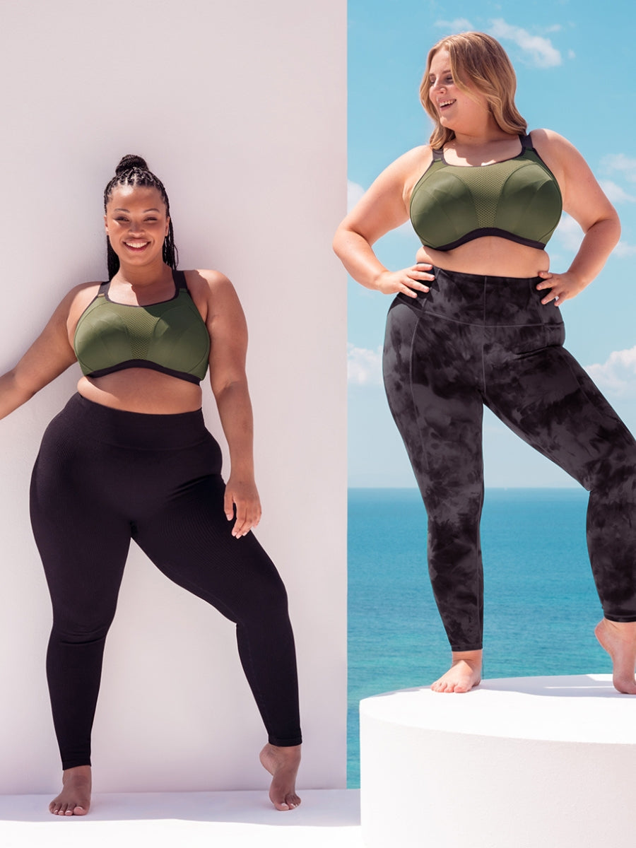 Everymove Wired Multiway Sports Bra - Jungle Green/Black