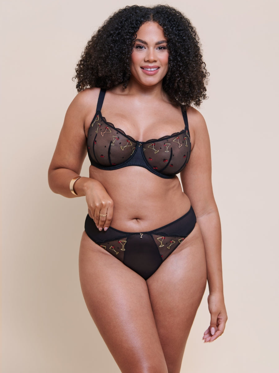 Happy Hour Balcony Bra - Black