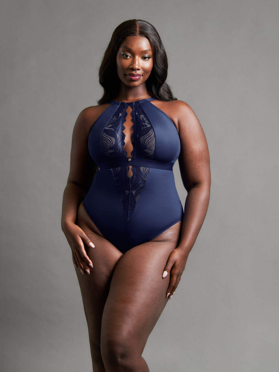 Indulgence Bodysuit - Navy Blue