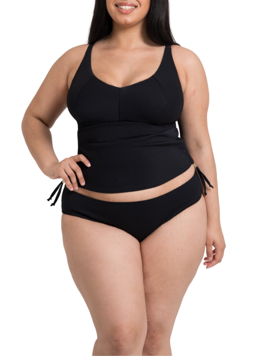 Jet Set Non-Wired Multiway Tankini Top - Black