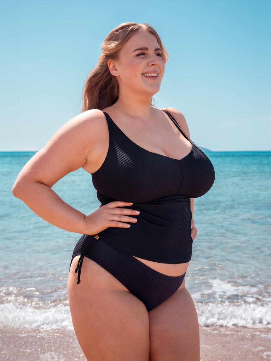 Jet Set Non-Wired Multiway Tankini Top - Black