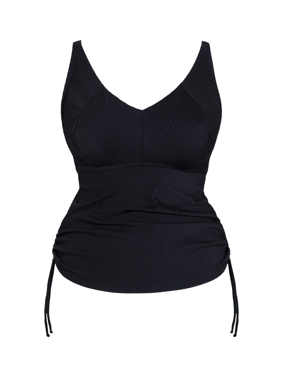 Jet Set Non-Wired Multiway Tankini Top - Black