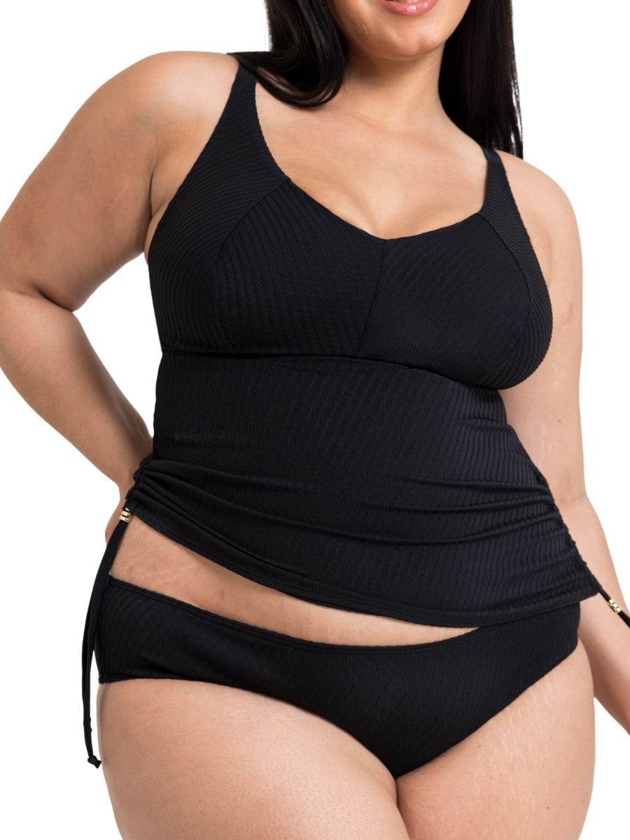 Jet Set Non-Wired Multiway Tankini Top - Black
