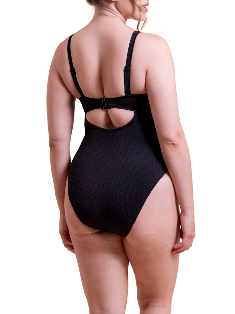 Jet Set Multiway Plunge Swimsuit - Black