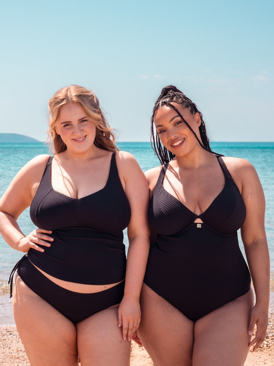 Jet Set Multiway Plunge Swimsuit - Black