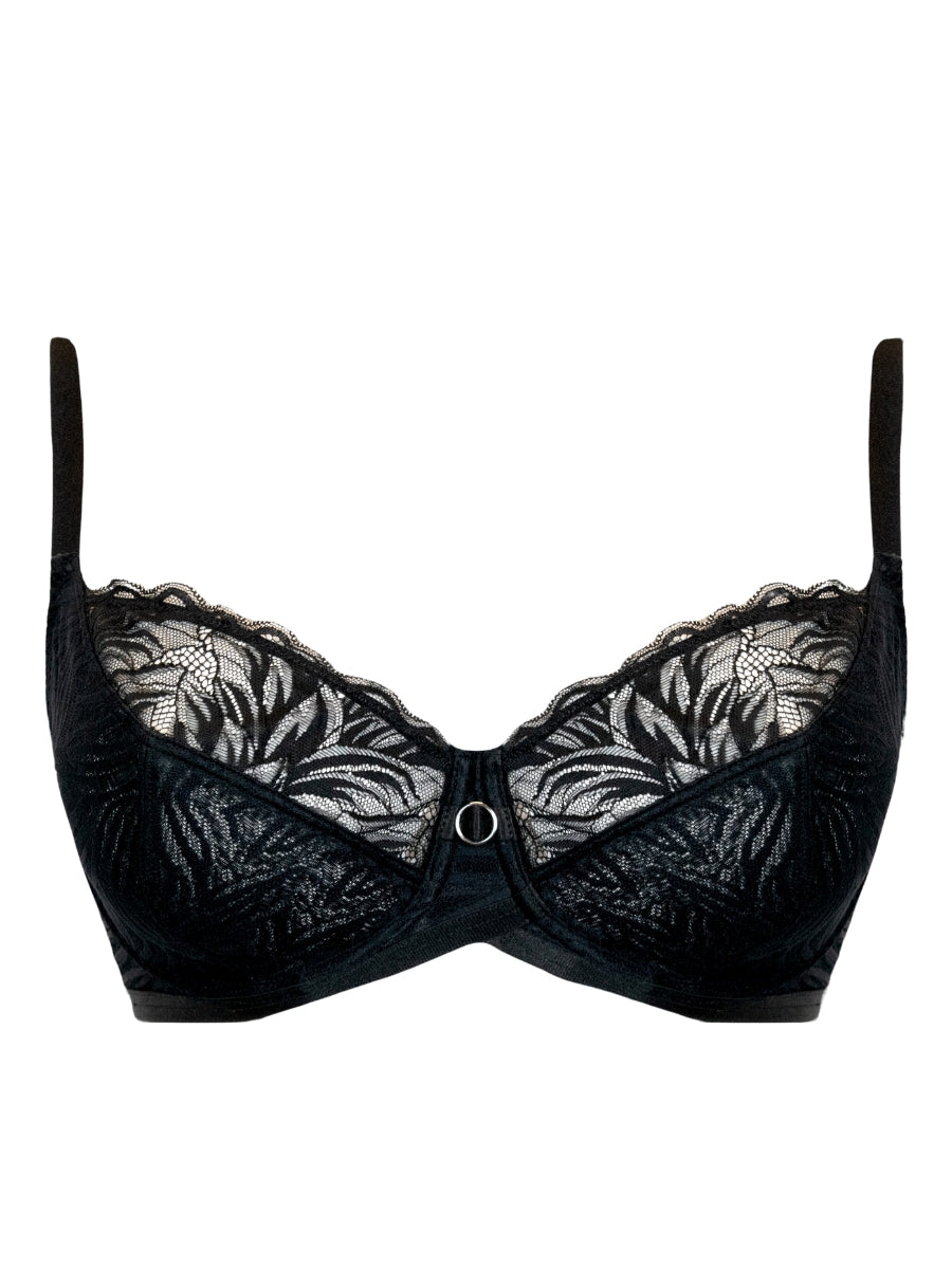 Lace Daze Balcony Bra - Black