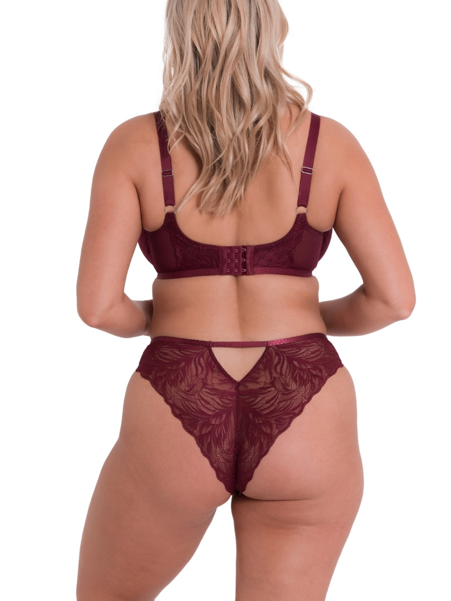 Lace Daze Balcony Bra - Claret
