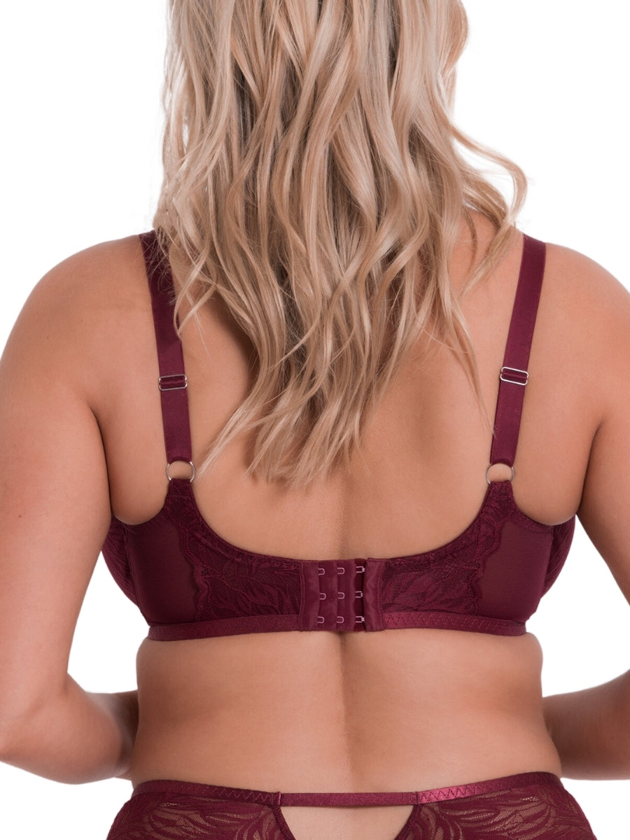 Lace Daze Balcony Bra - Claret