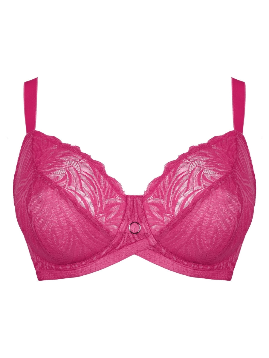 Lace Daze Balcony Bra - Lipstick Pink