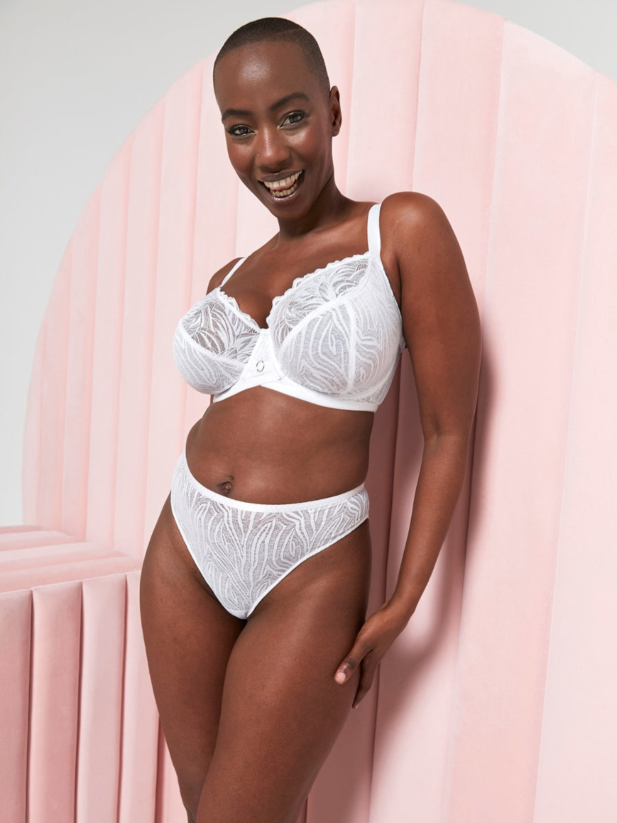 Lace Daze Balcony Bra - White