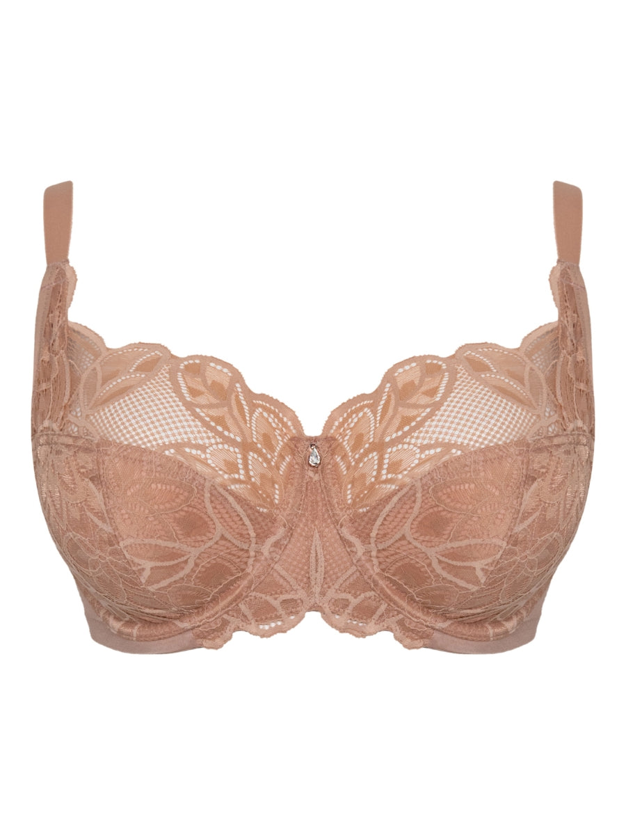 Lovelace Full Cup Side Support Bra - Latte