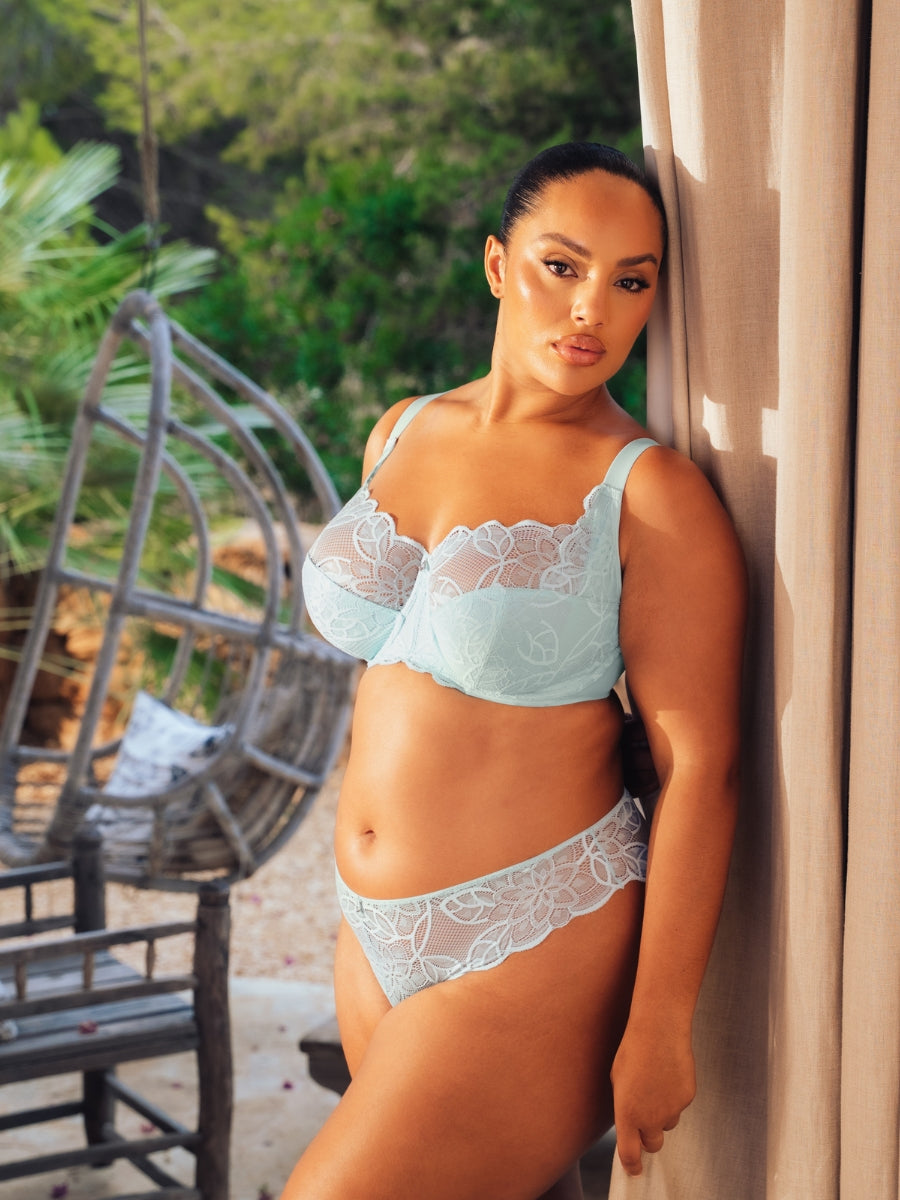 Lovelace Full Cup Side Support Bra - Pale Mint