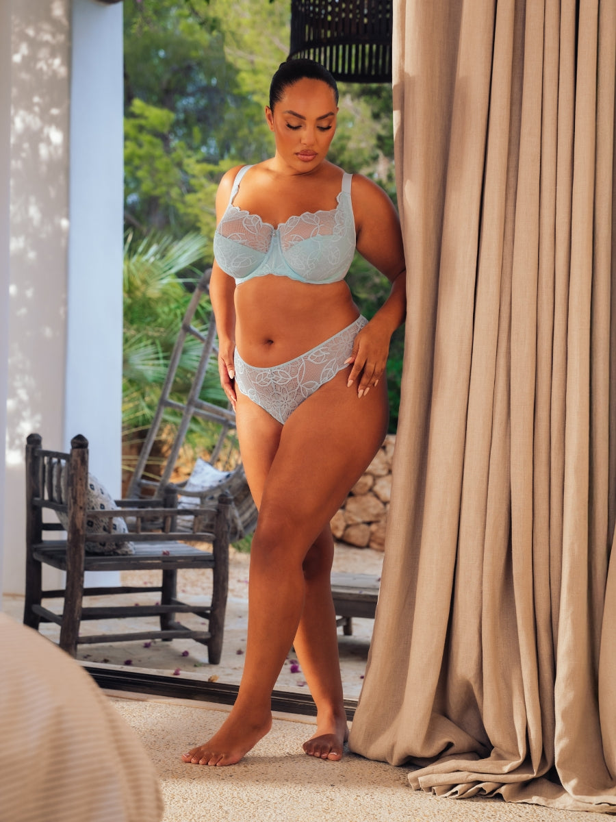 Lovelace Full Cup Side Support Bra - Pale Mint