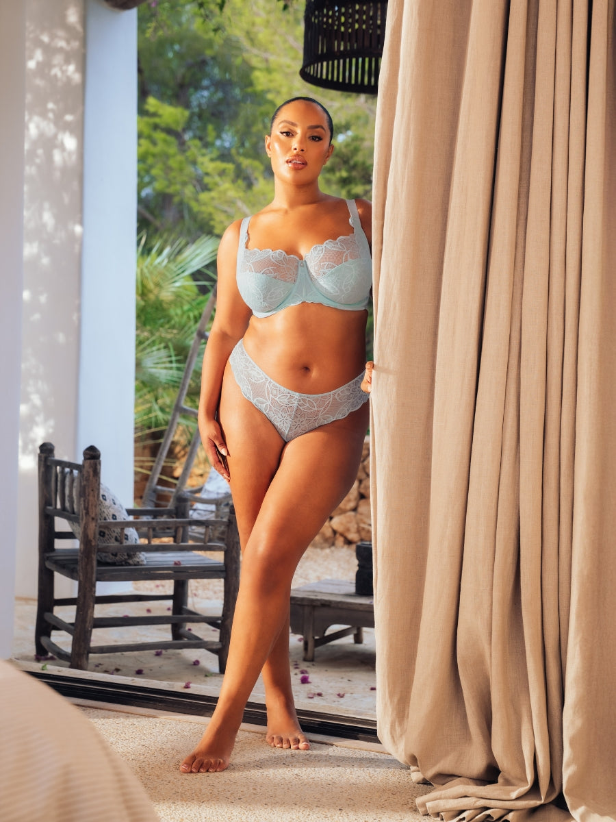 Lovelace Full Cup Side Support Bra - Pale Mint