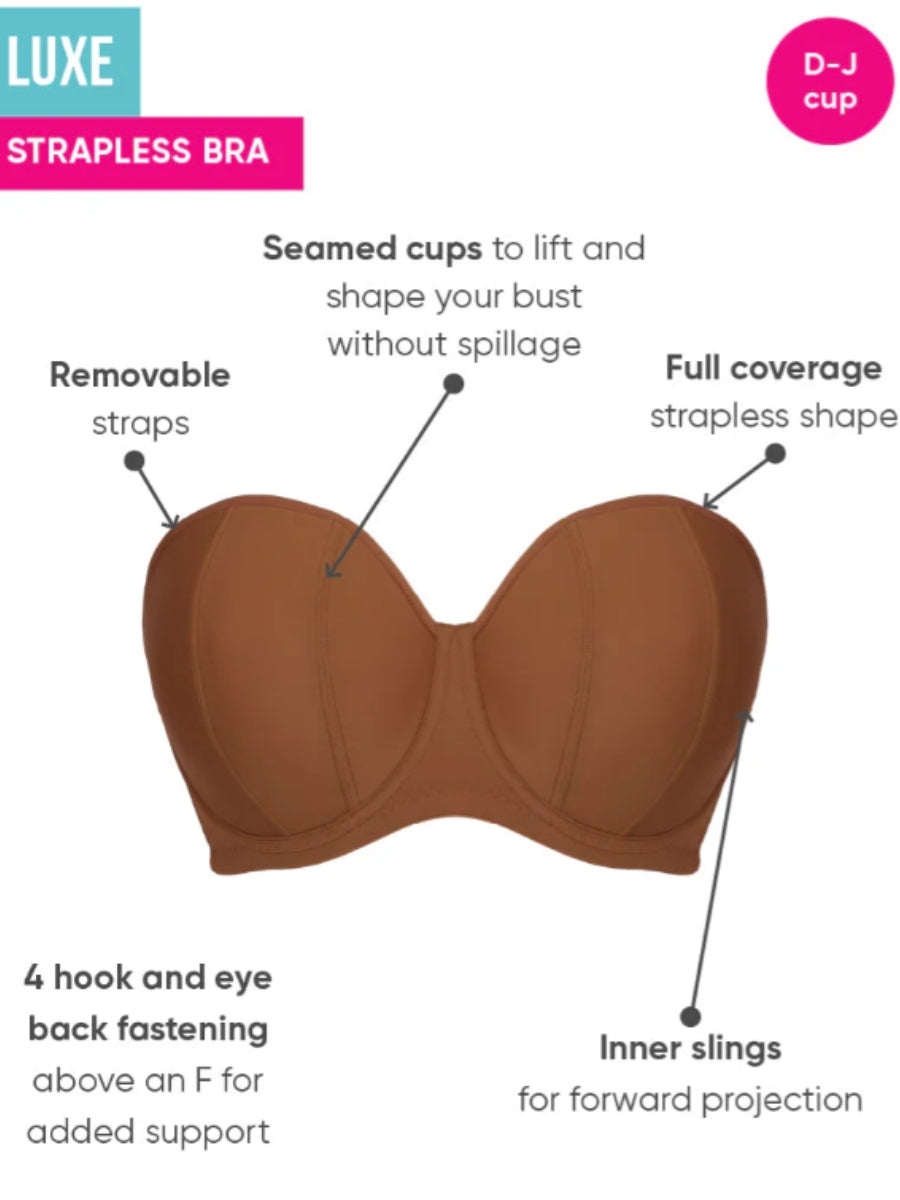 Luxe Strapless Bra - Caramel