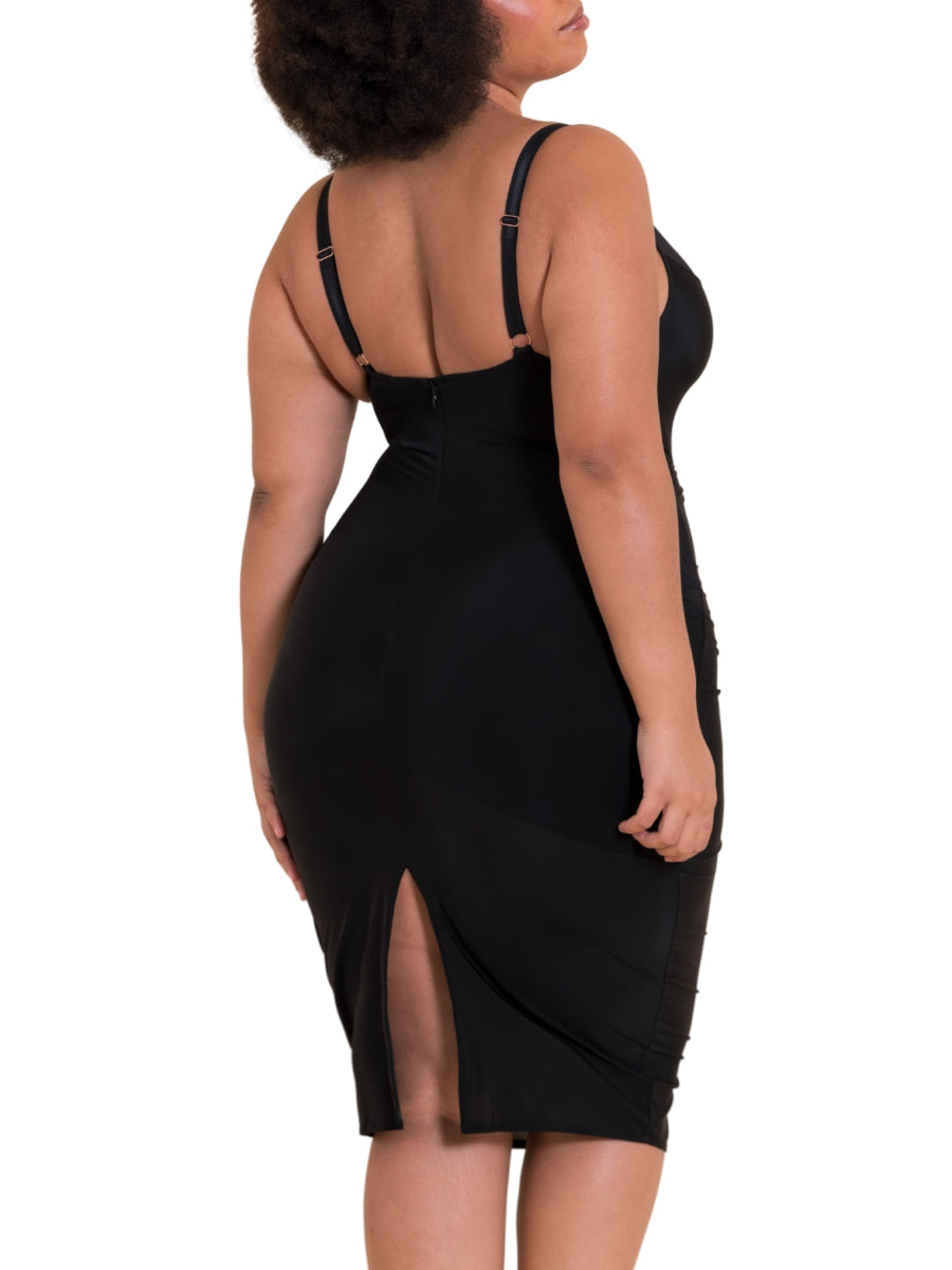 Mirage Underwired Slip Dress - Black