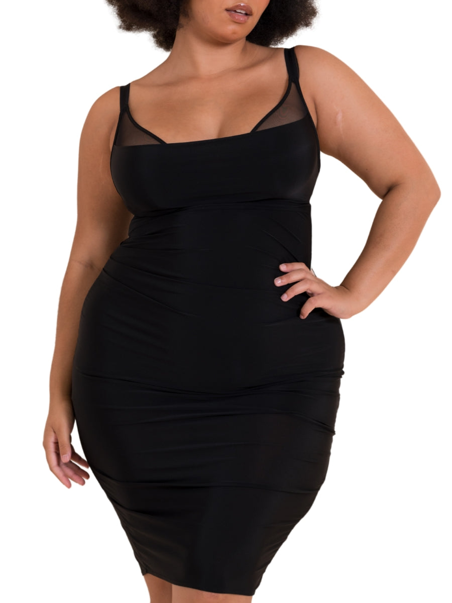 Mirage Underwired Slip Dress - Black