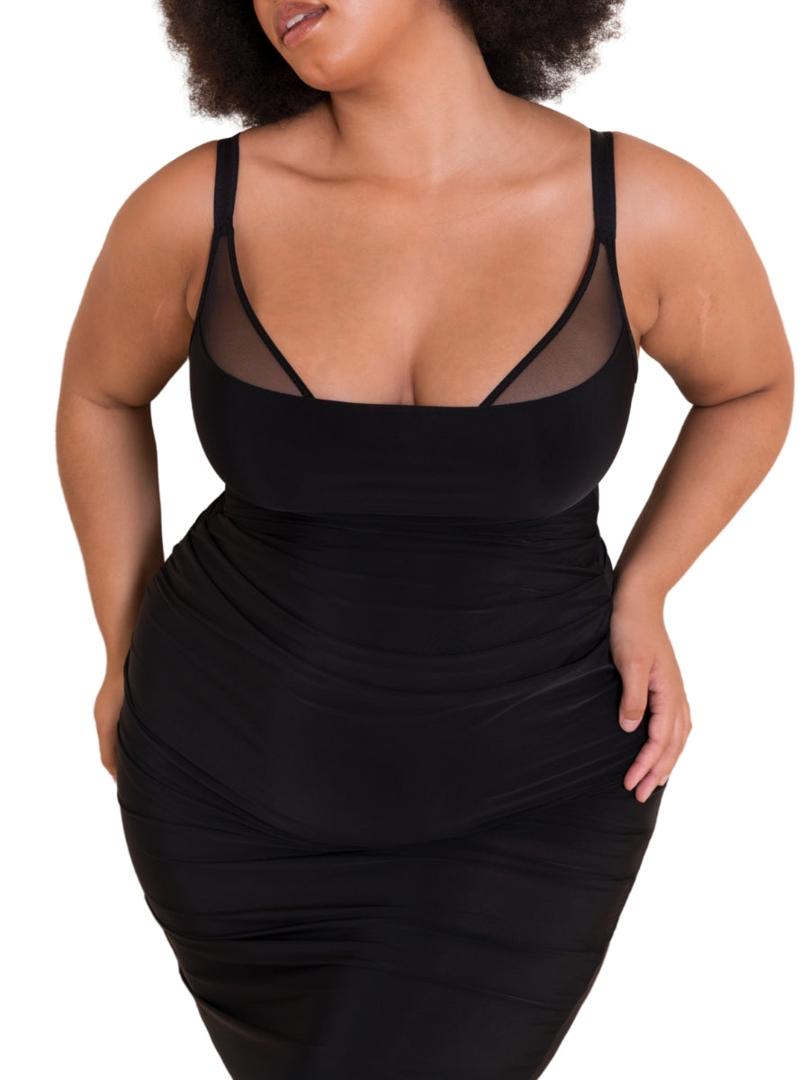 Mirage Underwired Slip Dress - Black