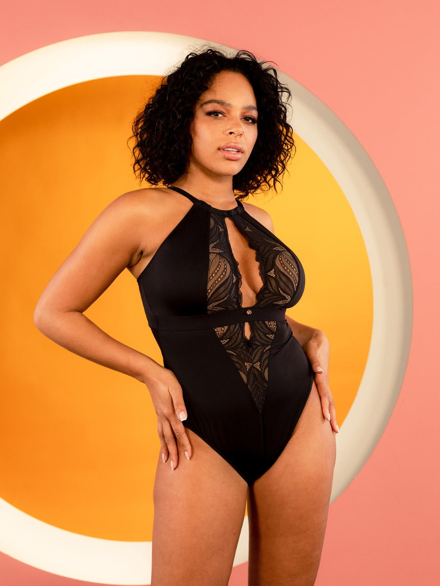 Indulgence Bodysuit - Black/Latte