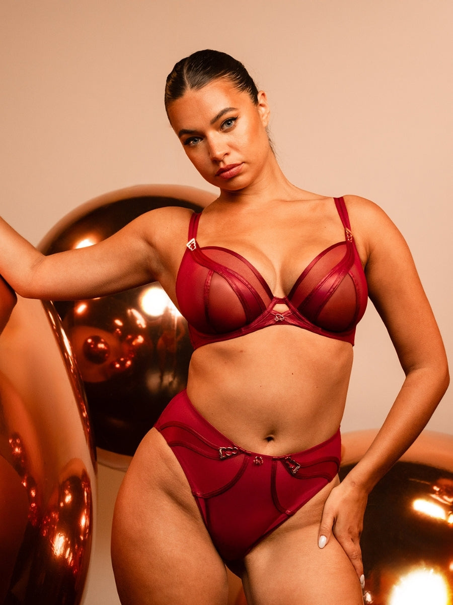 Suspense Plunge Bra - Sangria