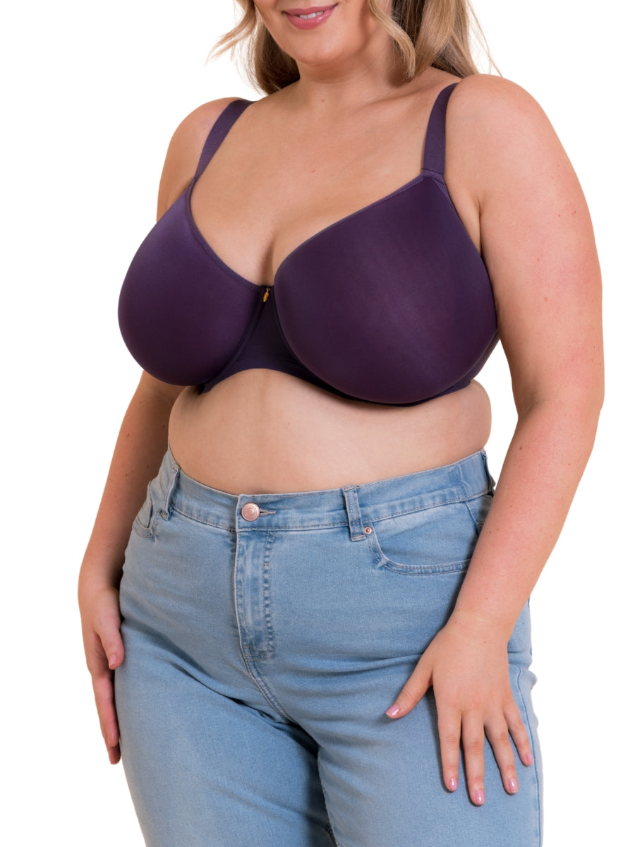 Smoothie Spacer Moulded T-Shirt Bra - Deep Purple
