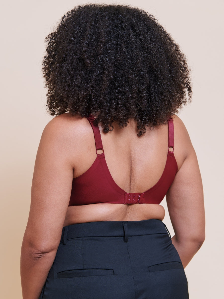 Smoothie Spacer Moulded T-Shirt Bra - Deep Red