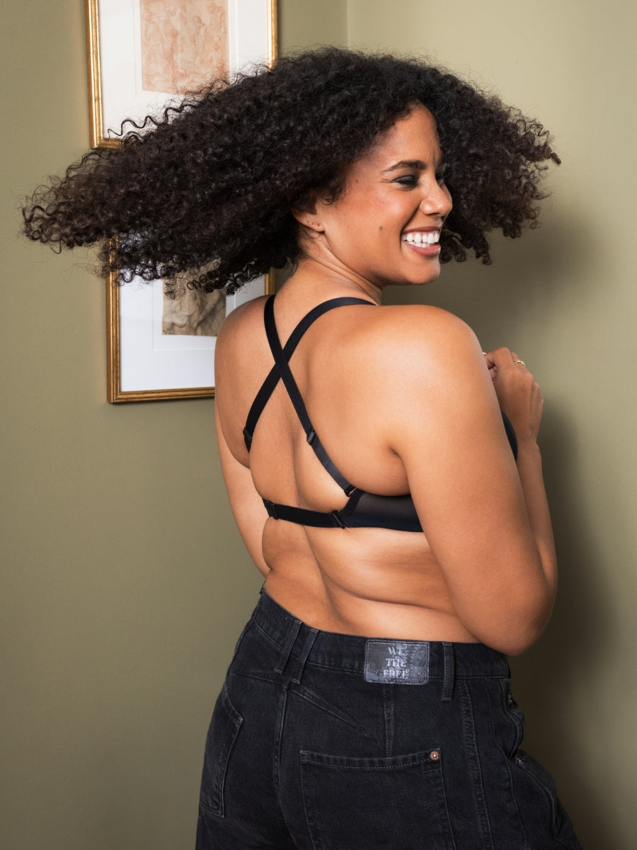 Superhero Multiway Plunge Bra - Black