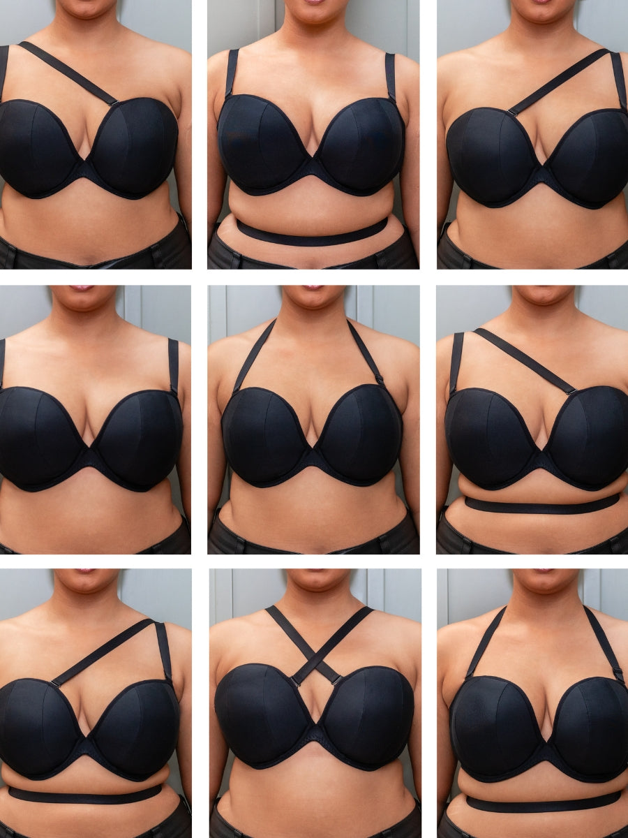 Superhero Multiway Plunge Bra - Black