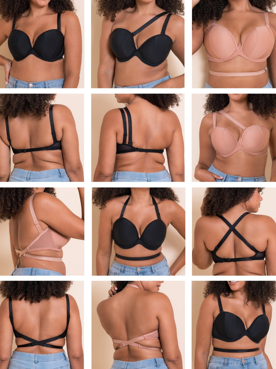 Superhero Multiway Plunge Bra - Black